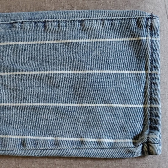 pacsun jeans women’s size 27 blue white Mom jean vertical stripes - Picture 7 of 16